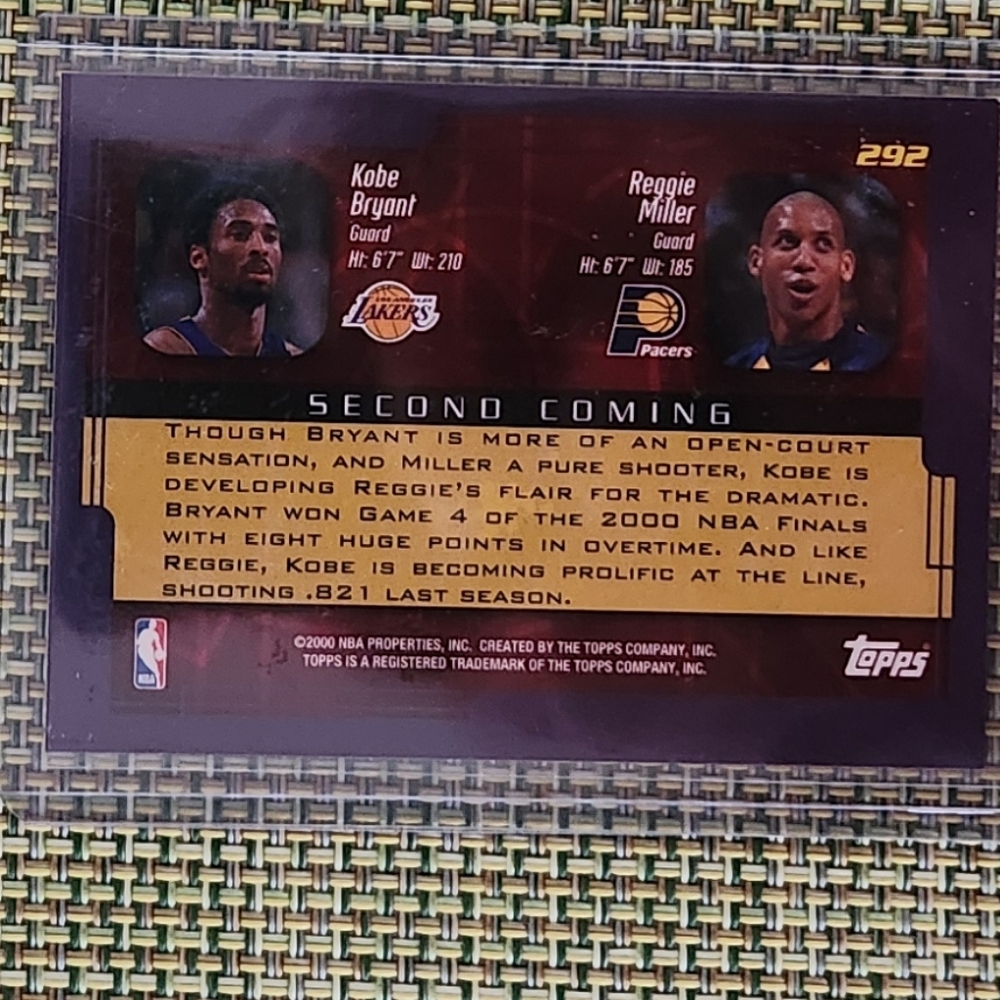 Kobe Bryant / Reggie Miller Basketball Card - Picture 2 of 2